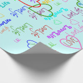 LoveLife multi-color wrapping Paper Cadeaupapier (Hoek)