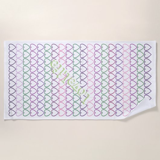 LoveLife Multi Hearts Strandlaken (Voorkant)