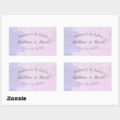 Lovelly Lavender Floral Wedding Rechthoekige Sticker (Vel)