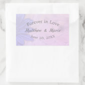 Lovelly Lavender Floral Wedding Rechthoekige Sticker (Tas)