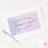 Lovelly Lavender Floral Wedding Rechthoekige Sticker (Envelop)