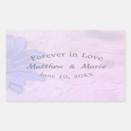 Lovelly Lavender Floral Wedding Rechthoekige Sticker