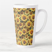 Lovely 3D Sunflowers Latte Mok (Rechts)
