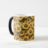 Lovely 3D Sunflowers Magische Mok (Voorkant links)