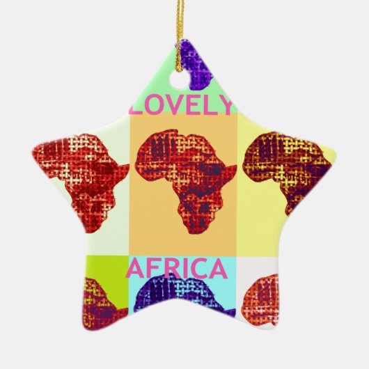 LOVELY AFRICA KERAMISCH ORNAMENT (Voorkant)
