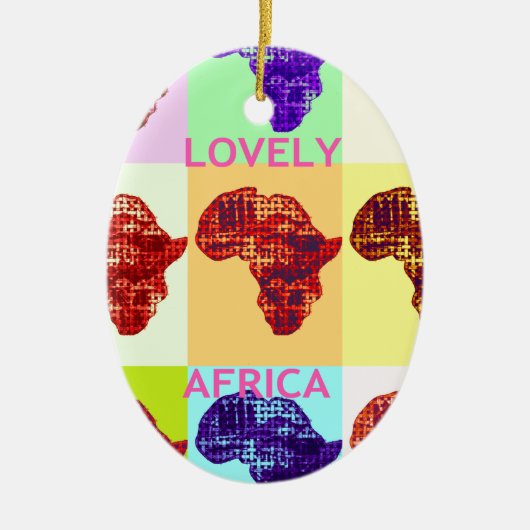 LOVELY AFRICA KERAMISCH ORNAMENT (Voorkant)