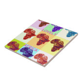 LOVELY AFRICA kleurig kaartontwerp Tegeltje (Zijkant)