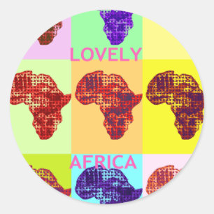 LOVELY AFRICA RONDE STICKER