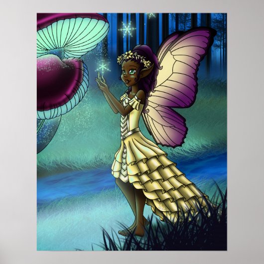 Lovely African American Fairy Poster (Voorkant)