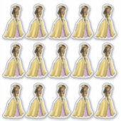 Lovely African American Princess Sticker (Voorkant)
