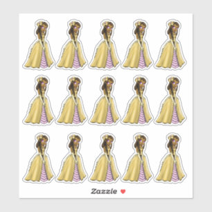 Lovely African American Princess Sticker