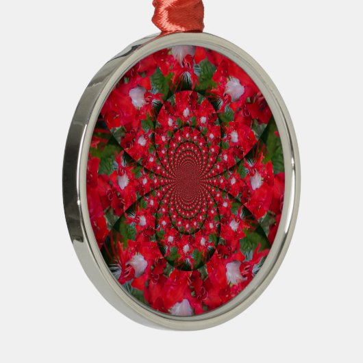 Lovely Alien Crimson Metalen Ornament (Rechts)