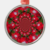 Lovely Alien Crimson Metalen Ornament (Voorkant)