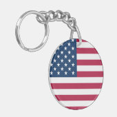 Lovely American Hero Patriotic USA Flag Keychain (Voorkant Links)