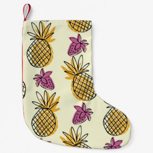 Lovely anananas and strawberry-illustratiepunt kleine kerstsok