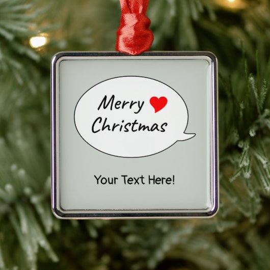 Lovely and heartfelt Merry Christmas Metalen Ornament (Boom)