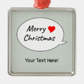 Lovely and heartfelt Merry Christmas Metalen Ornament (Voorkant)