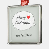 Lovely and heartfelt Merry Christmas Metalen Ornament (Links)