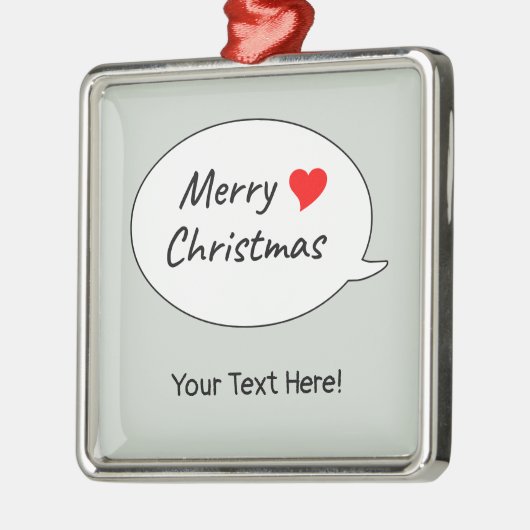 Lovely and heartfelt Merry Christmas Metalen Ornament (Links)