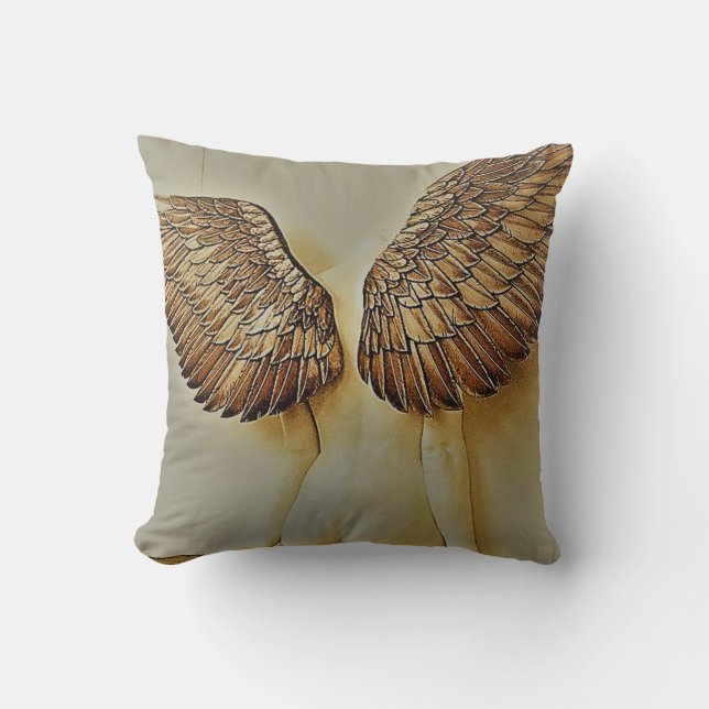 Lovely Angel terug en wings Cushion Kussen (Voorkant)