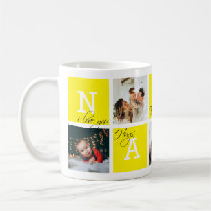 Lovely Appreciation Nanny 5 Foto Collage Yellow Koffiemok