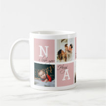 Lovely Appreciation Nanny 5 Photo Red Blush