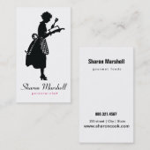 Lovely Apron Lady Vrouw Chef Cook Catering Visitekaartje (Voorkant / Achterkant)