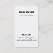 Lovely Apron Lady Vrouw Chef Cook Catering Visitekaartje (Achterkant)