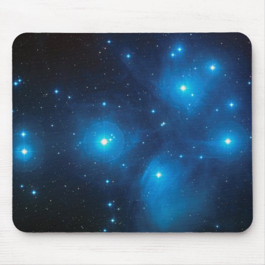 Lovely Aqua Blue Constellation Pleiades Celestial Muismat (Voorkant)