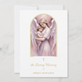Lovely Arch Angel Guardian with Baby Funeral Kaart (Voorkant)