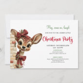 Lovely baby deer Christmas kids celebration  Kaart (Voorkant)