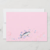 Lovely baby Narwhal 1st Birthday Party Uitnodiging (Achterkant)