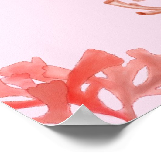 Lovely Baby shower Narwhal Welkome Poster (Hoek)