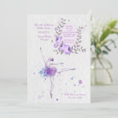 Lovely Ballerina Uitnodiging (Staand voorkant)