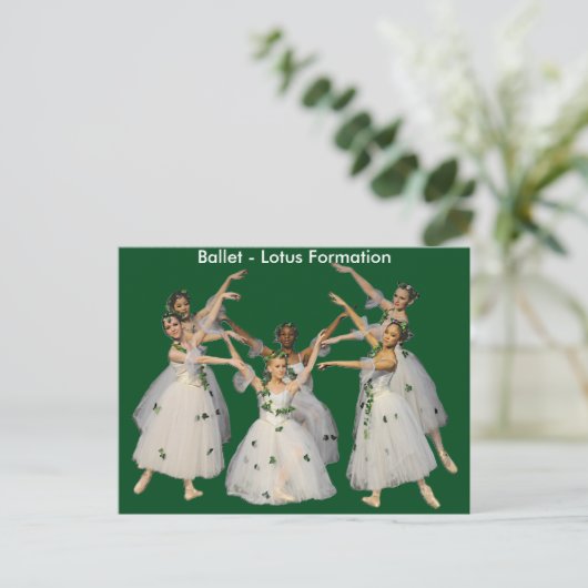 Lovely Ballet Lotus Formation Kaart (Staand voorkant)
