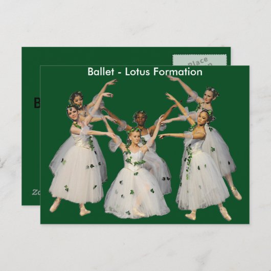 Lovely Ballet Lotus Formation Kaart (Voorkant / Achterkant)
