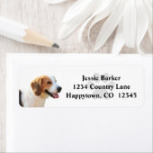 Lovely Beagle Dog Return Address Label (Insitu)