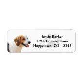 Lovely Beagle Dog Return Address Label (Voorkant)