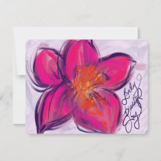 Lovely, Beautiful, Joy Bright Flower Note Card Notitiekaartje