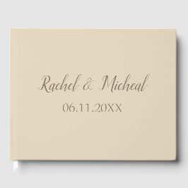 Lovely Beige Wedding Gastenboek