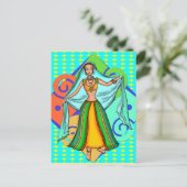 Lovely Belly Dancing Girl Briefkaart (Staand voorkant)