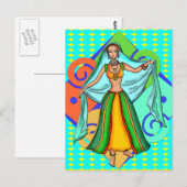 Lovely Belly Dancing Girl Briefkaart (Voorkant / Achterkant)