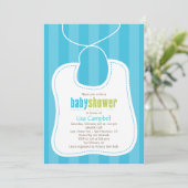 Lovely Bib Baby shower Invitation Kaart (Staand voorkant)