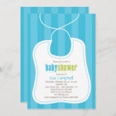 Lovely Bib Baby shower Invitation Kaart (Voorkant / Achterkant)