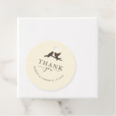 Lovely Birds Thank You Wedding Bedankjes Labels (In situ)