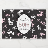 Lovely Birthday poodles Voedselcontainer Etiket (Enkel label)