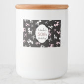 Lovely Birthday poodles Voedselcontainer Etiket (Voorkant)
