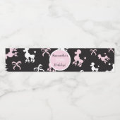 Lovely Birthday poodles Waterfles Etiket (Enkel label)