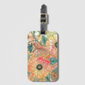 Lovely Blooming Flowers with Colorful Design Bagagelabel (Voorkant (verticaal))