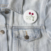 Lovely Blooms Button, Fuchsia Ronde Button 5,7 Cm (In situ)